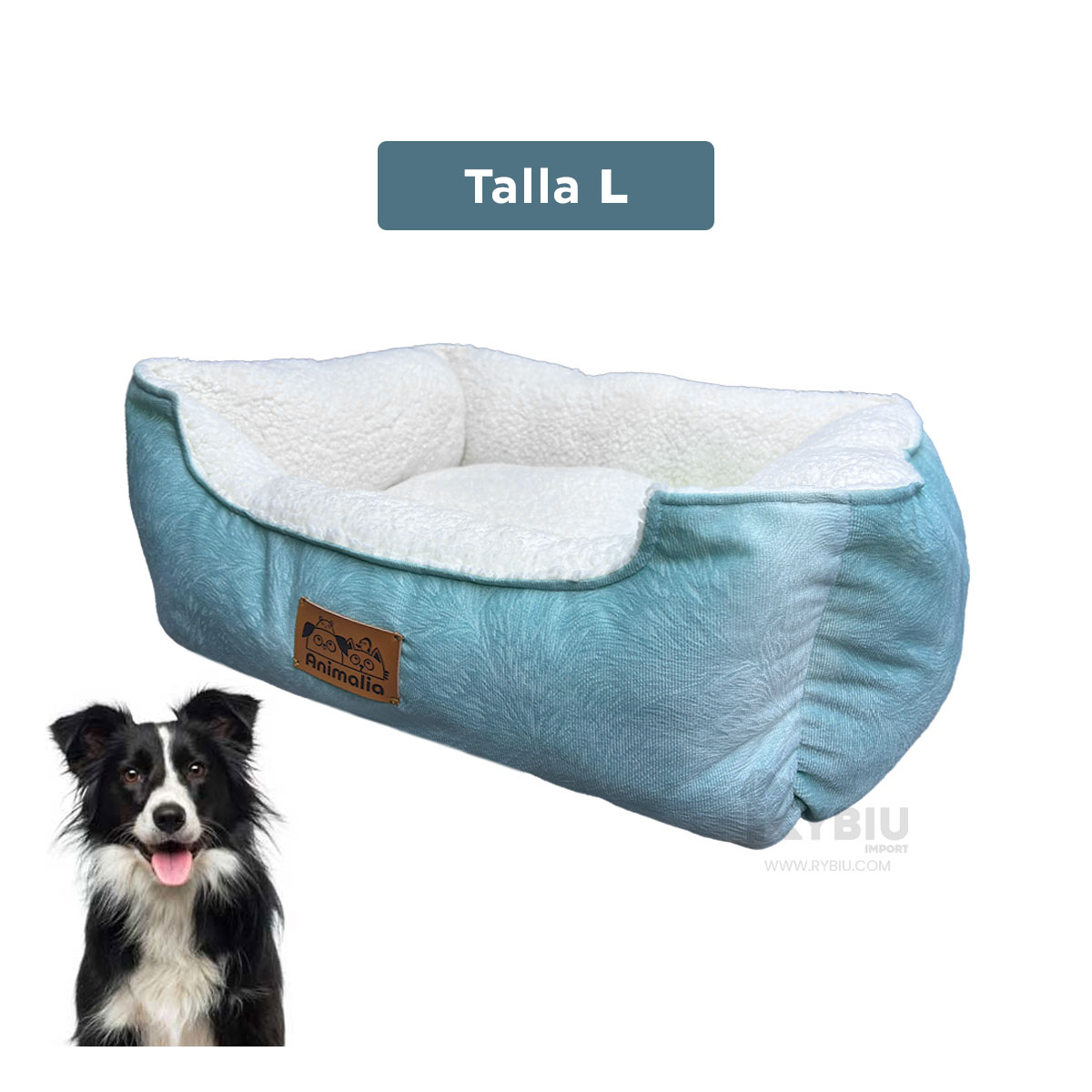 CAMA PERROS MA32265 VERDE HADE PERLA L RYBIU + BANDERITAS ADHESIVAS - 2