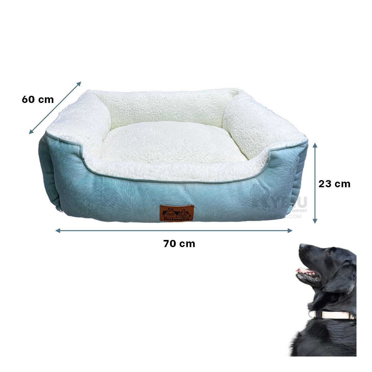 CAMA PERROS MA32265 VERDE HADE PERLA L RYBIU + BANDERITAS ADHESIVAS - 5