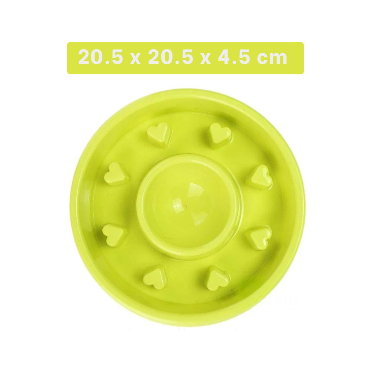 COMEDERO PET VERDE CIRCULAR CORAZONES ANTIESTRES - 4