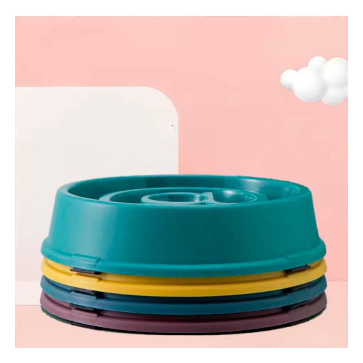 COMEDERO PET VERDE TIPO ESPIRAL PARA PERROS - 1