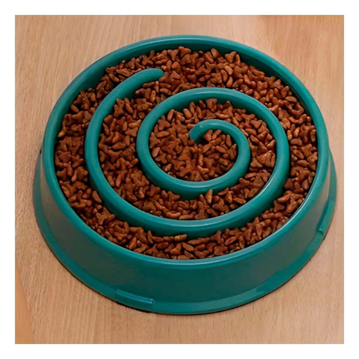 COMEDERO PET VERDE TIPO ESPIRAL PARA PERROS - 2