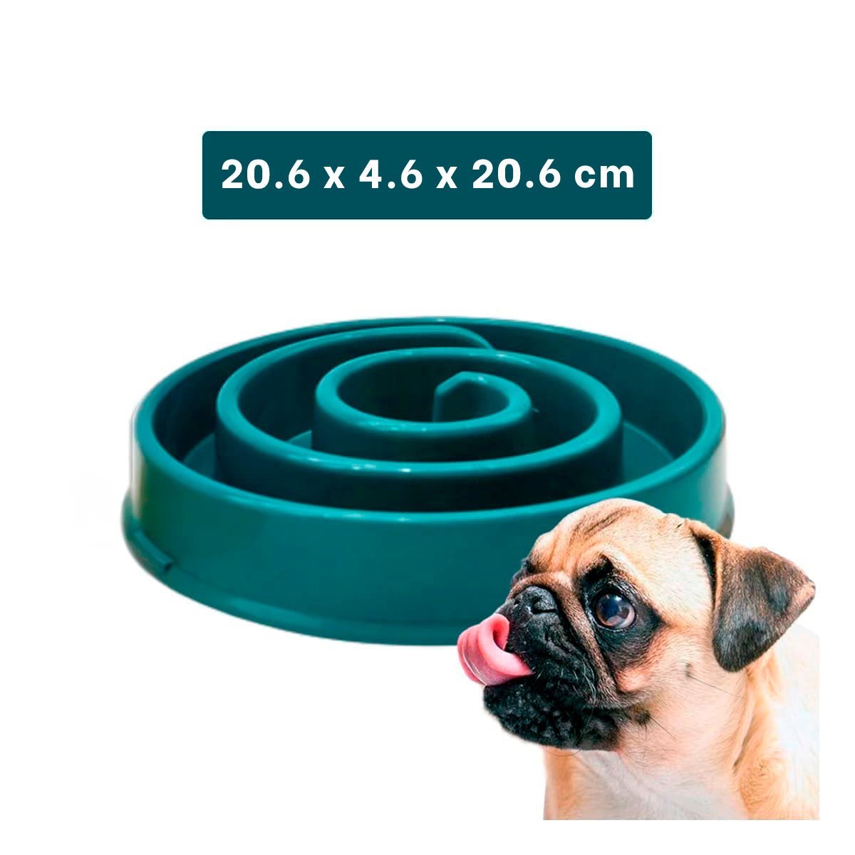 COMEDERO PET VERDE TIPO ESPIRAL PARA PERROS - 4