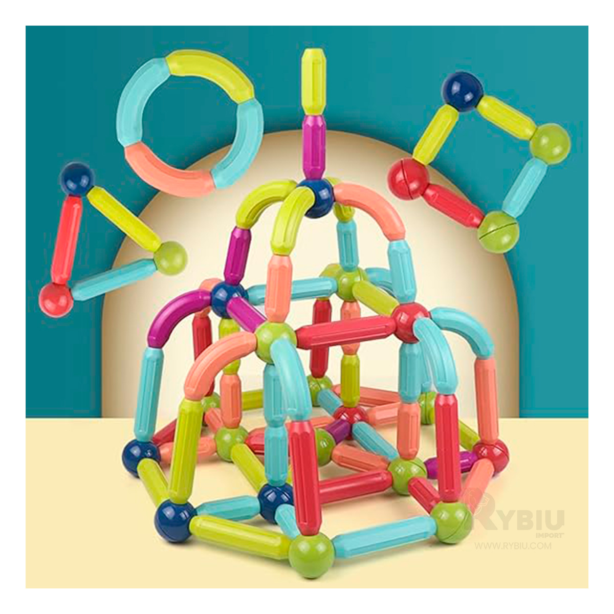 JUGUETE DE 36 BLOQUES MULTICOLOR Y+ENVOLTORIO DE REGALO - 2