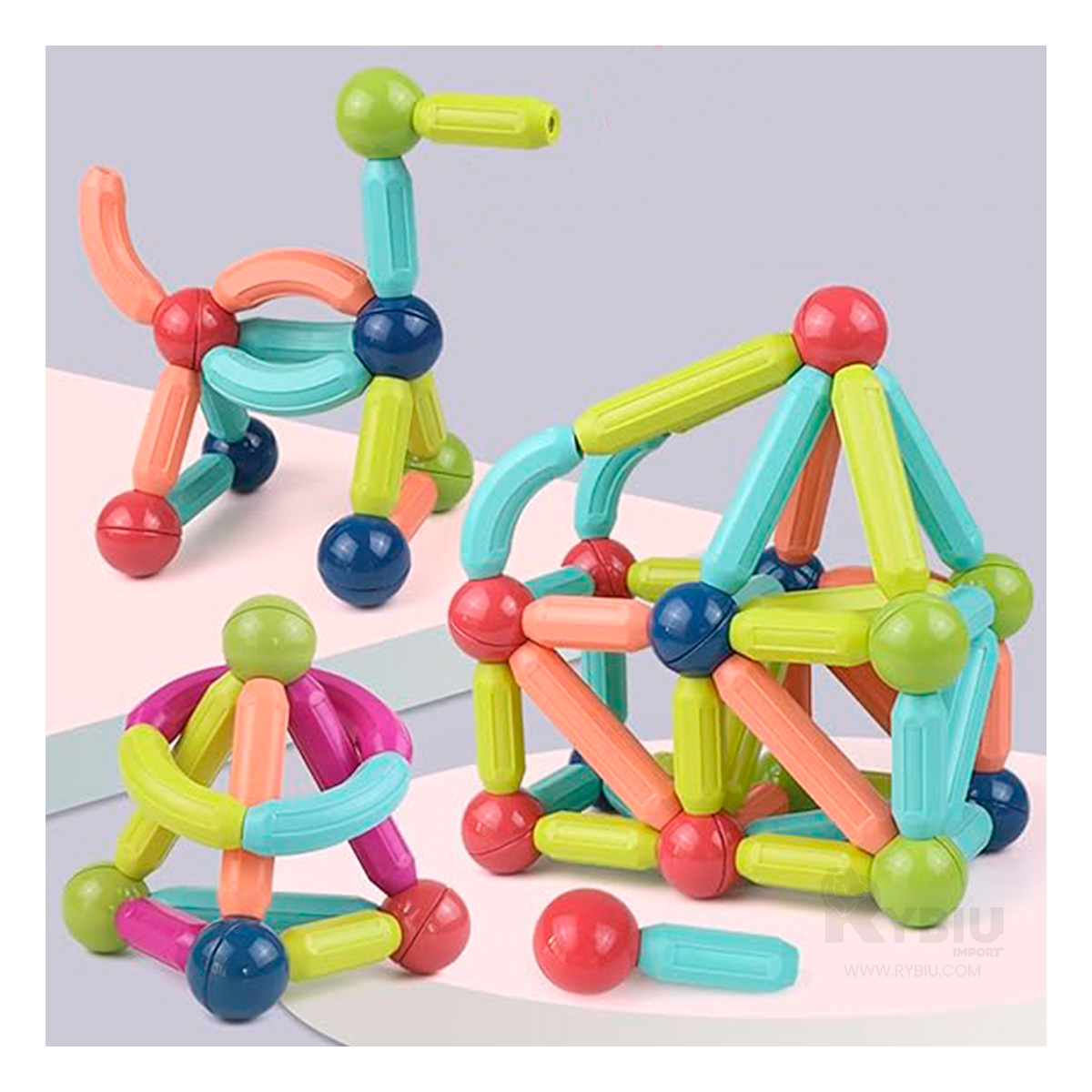 JUGUETE DE 36 BLOQUES MULTICOLOR Y+ENVOLTORIO DE REGALO - 3
