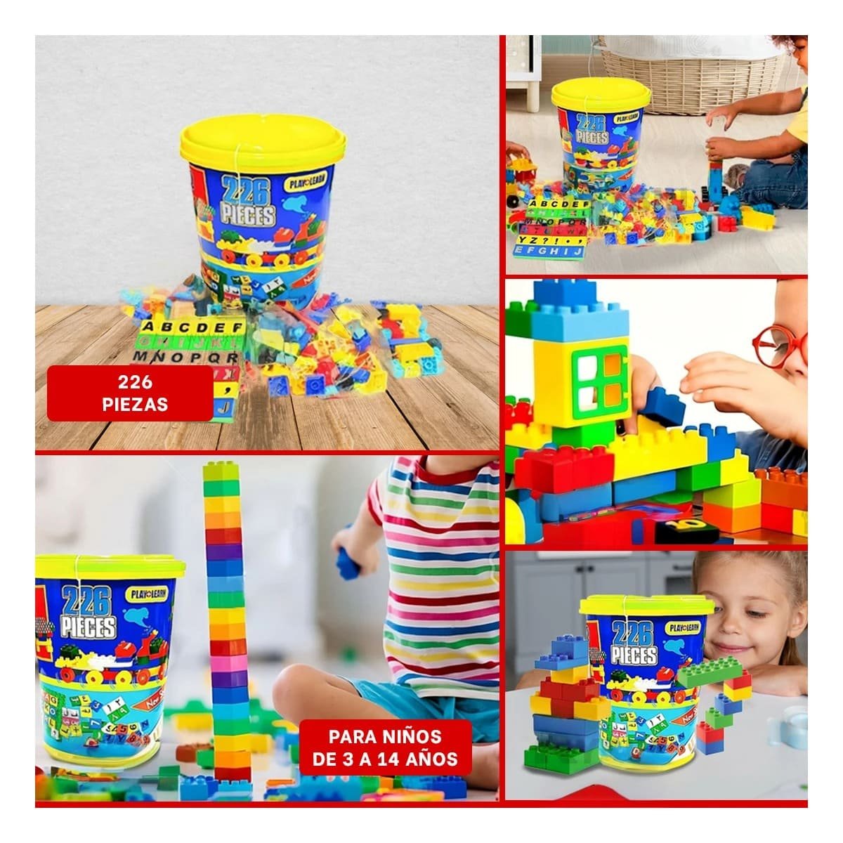 PROPUESTA EDUCATIVA DE CONSTRUCCION MULTICOLOR EN BALDE PARA CREATIVIDAD Y+LIGAS REGALO - 5