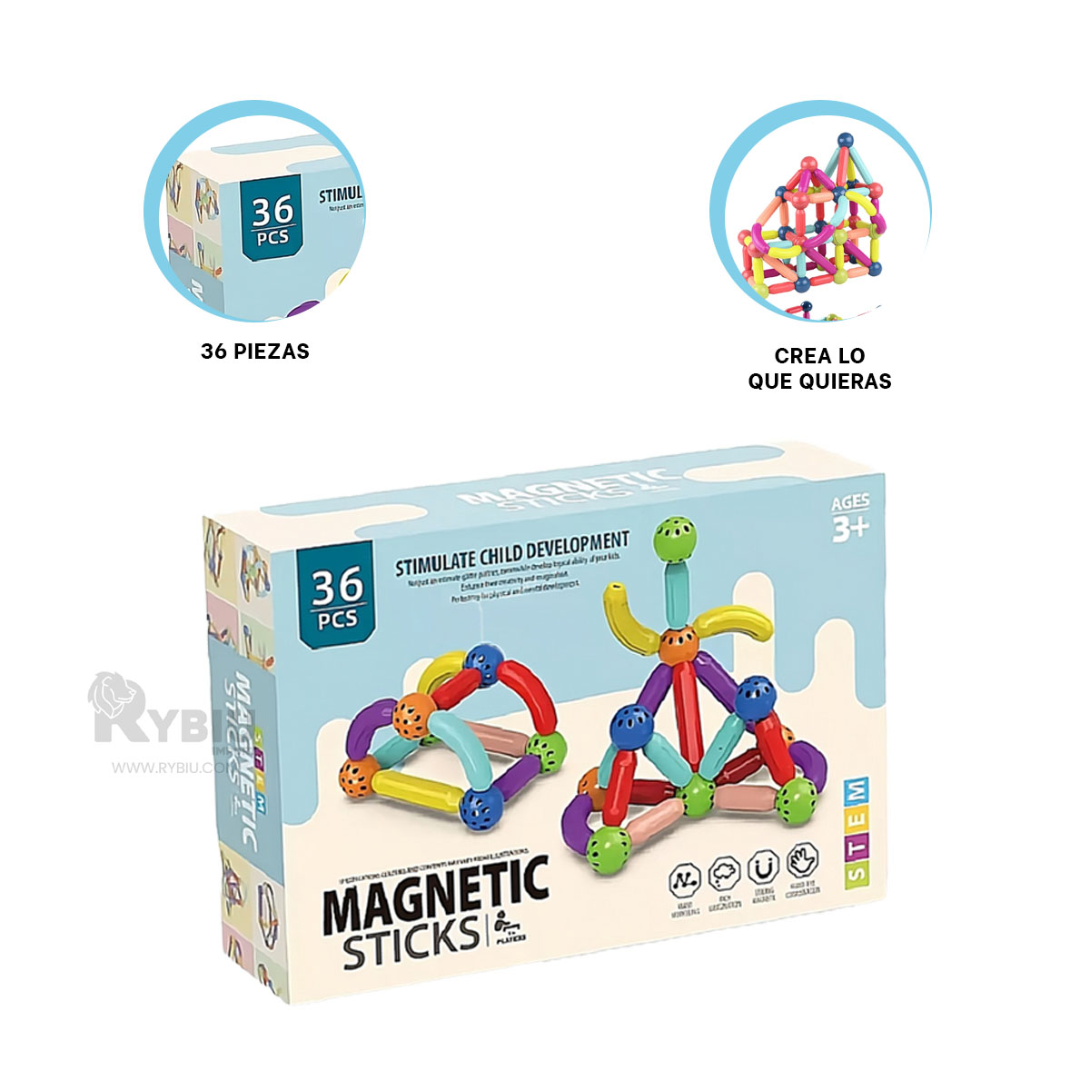 BARRAS PARA NIÑOS MULTICOLOR Y+REGALO LIGAS PARA PEINAR - 1