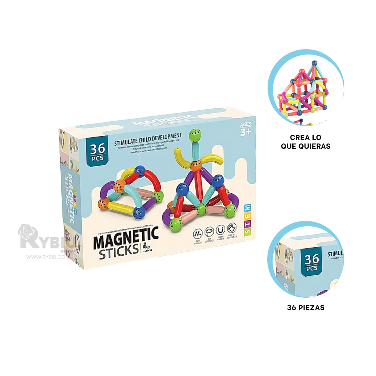 BARRAS PARA NIÑOS MULTICOLOR Y+REGALO LIGAS PARA PEINAR - 2