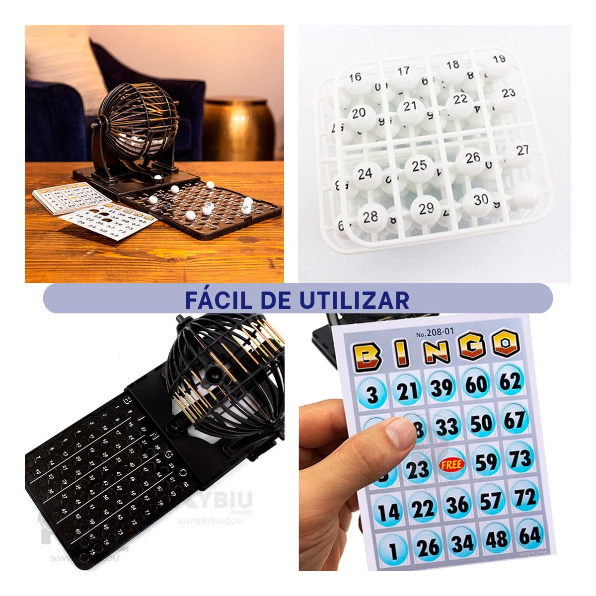 MAQUINA DE SUERTE BOLAS EN NEGRO Y+REGALO LIGAS PARA PEINAR - 2
