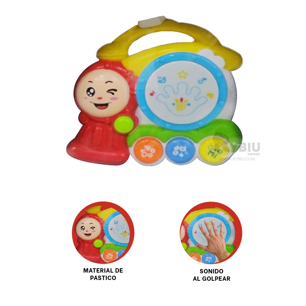 TIMBAL DE JUEGO PARA NIÑOS EN MULTICOLOR Y+REGALO AGENDITA - 1