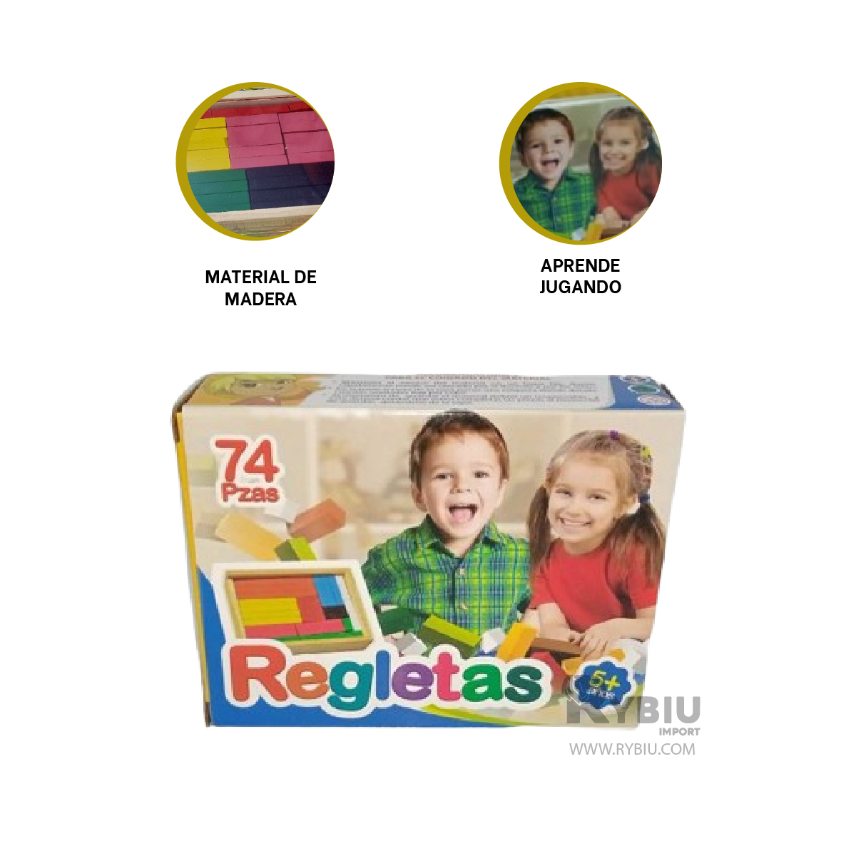 REGLETAS DIDACTICO PARA NIÑOS MULTICOLOR Y+PAPEL DE REGALO - 3