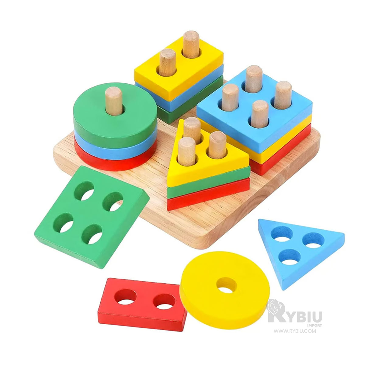 PLANTADO DE FIGURAS GEOMETRICAS DE MADERA Y+REGALO AGENDITA - 3