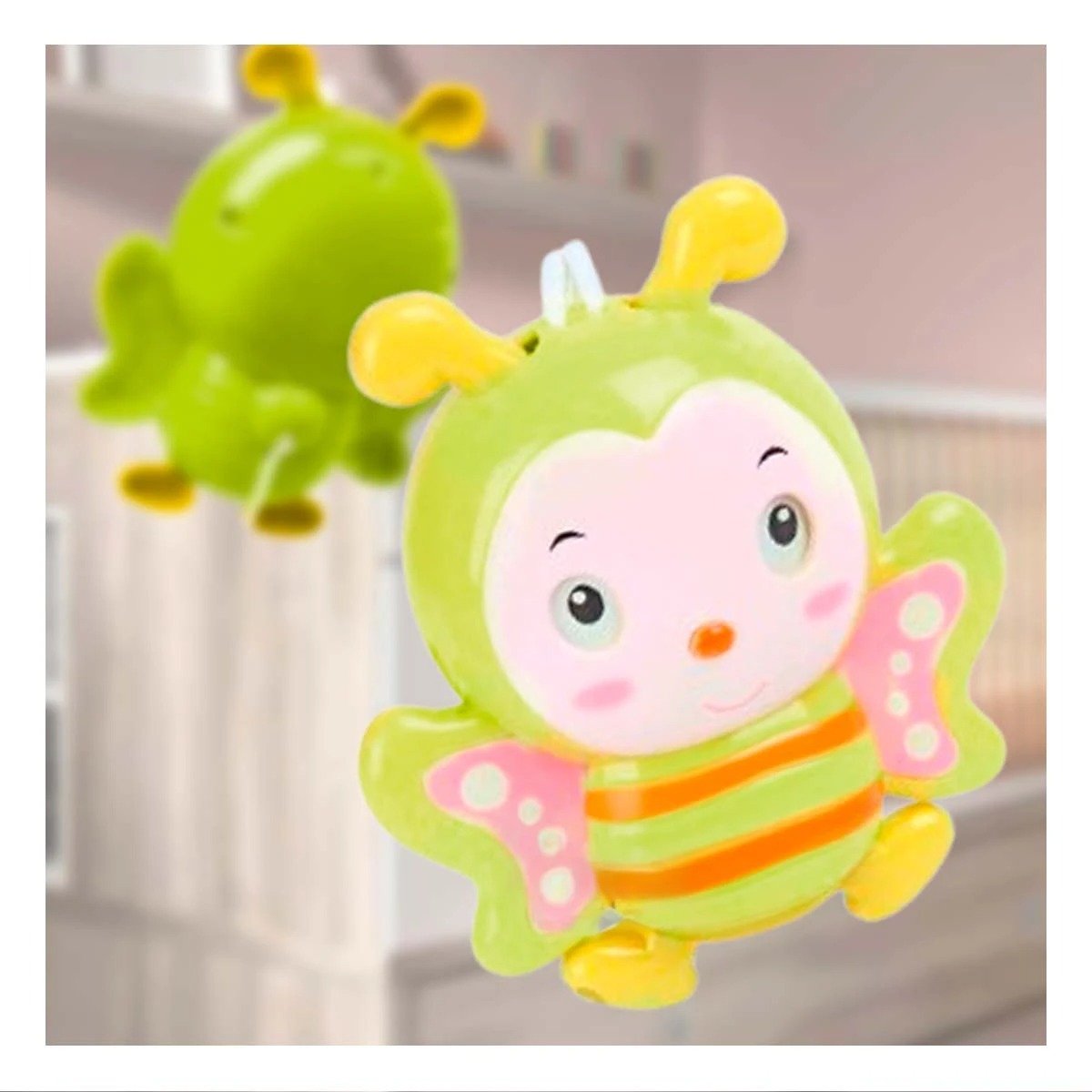 SONAJERO RYBIU JU29518 SONIDO ABEJA VERDE LIMON + LIGAS REGALO - 1