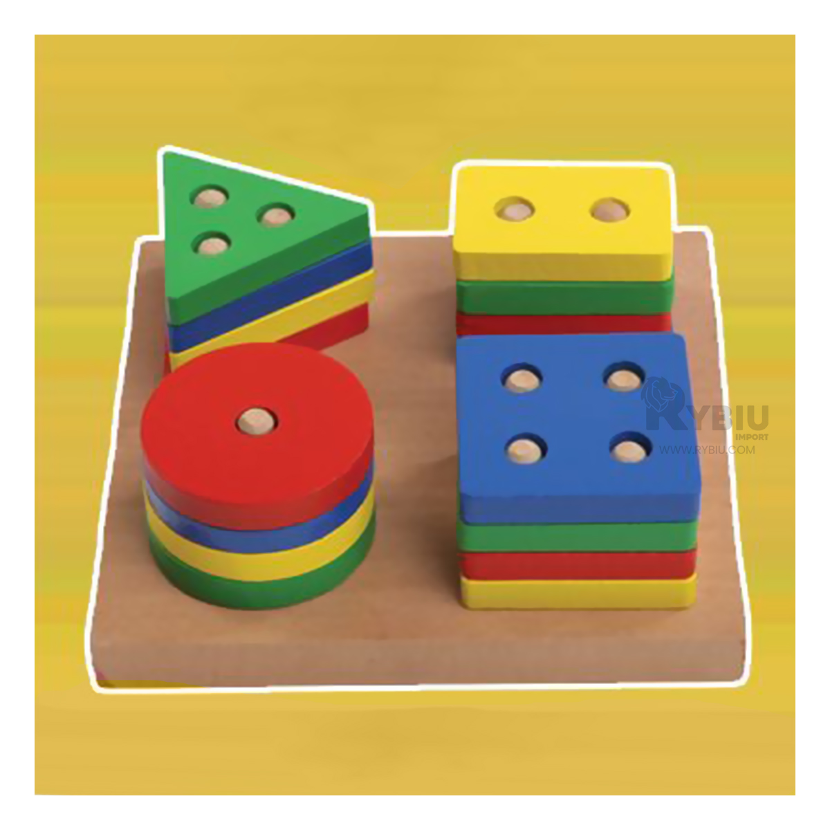 ENCAJE PRACTICO DE MADERA Y+REGALO LIGAS PARA PEINAR - 3