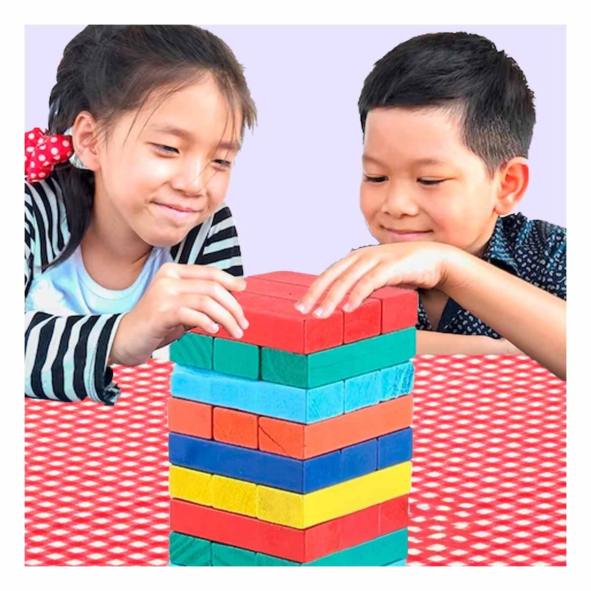RECREATIVO DE MADERA MULTICOLOR PARA JUEGO DE MESA EN FAMILIA Y+LIGAS REGALO - 1