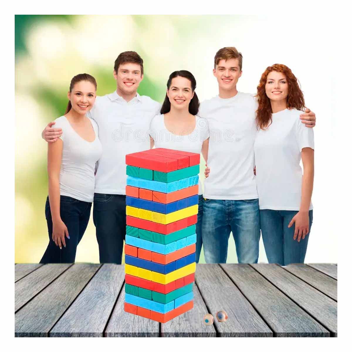 RECREATIVO DE MADERA MULTICOLOR PARA JUEGO DE MESA EN FAMILIA Y+LIGAS REGALO - 2