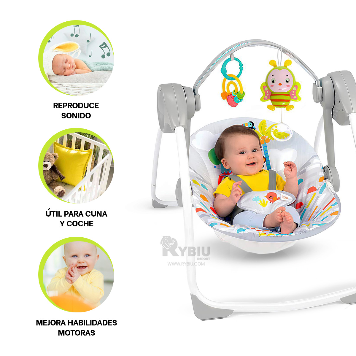SONAJERO RYBIU JU29518 MEJORA HABILIDADES VERDE LIMON + GIFT MINIAGENDA - 3