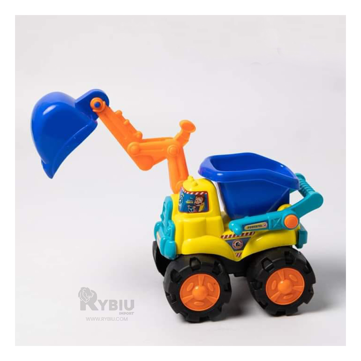 CARRO DE OBRAS INFANTIL EN MULTICOLOR Y+BANDERITAS ADHESIVAS - 1