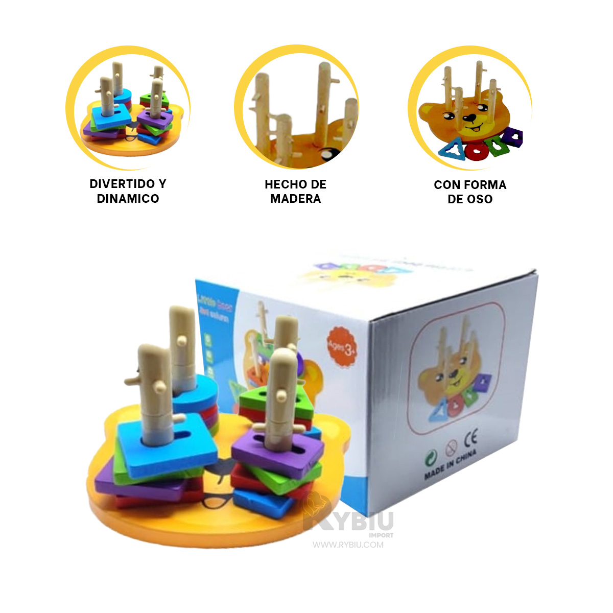 SET PARA APRENDIZAJE DE OSO EN MARRON Y+GIFT STICKERS - 3