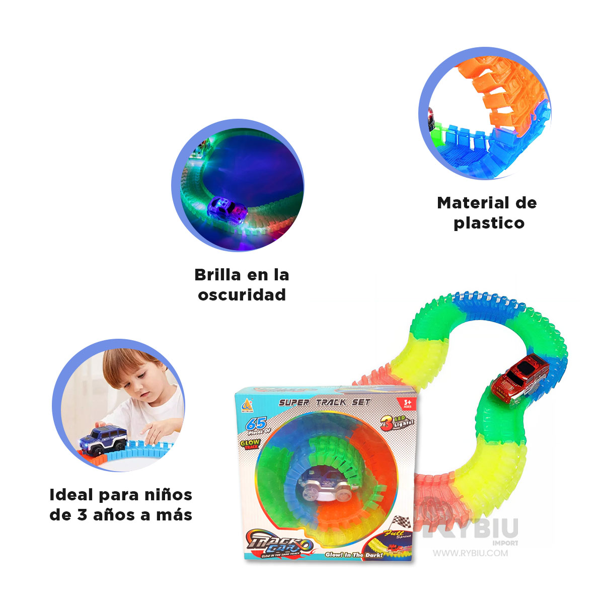 CIRCUITO DIVERTIDO EN MULTICOLOR Y+ENVOLTORIO DE REGALO - 3