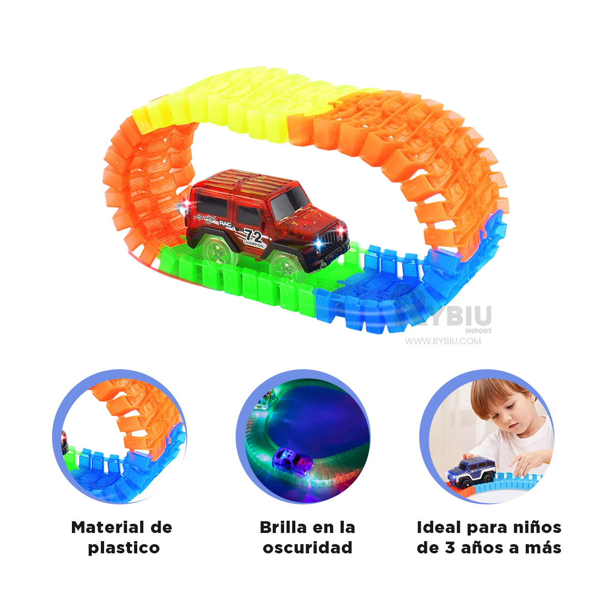 PISTA CREATIVA CON 65 PIEZAS MULTICOLOR Y+PAPEL DE REGALO - 3
