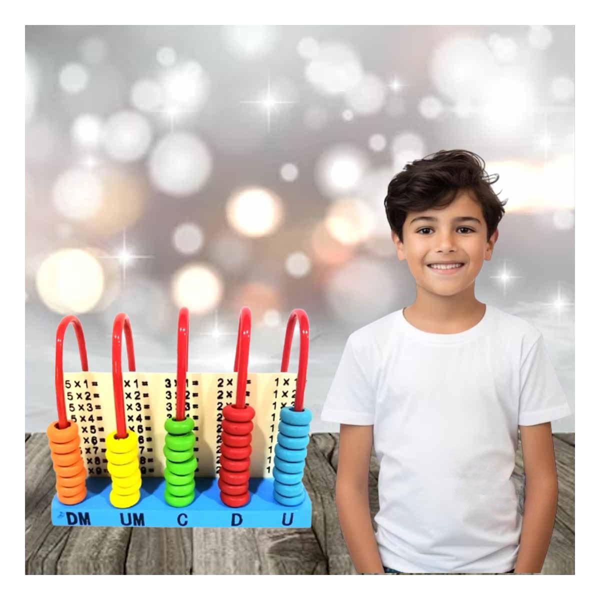 CONTADOR VERTICAL DE MADERA EDUCATIVO DIVERTIDO YPAPEL REGALO - 3