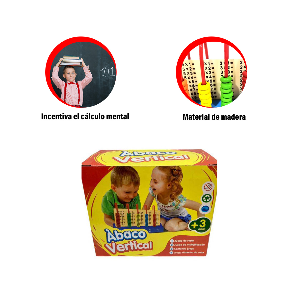 CONTADOR FACIL DE USAR DE MADERA Y+ENVOLTORIO DE REGALO - 3