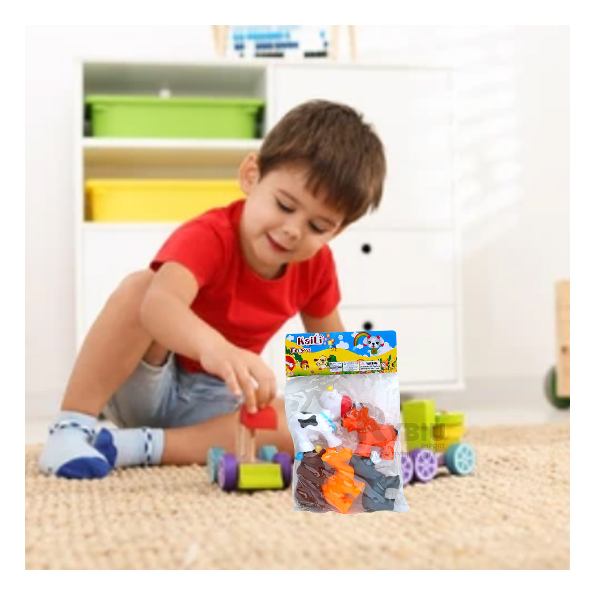 KIT PARA JUGAR DE ANIMALES MULTICOLOR Y+BANDERITAS ADHESIVAS - 2