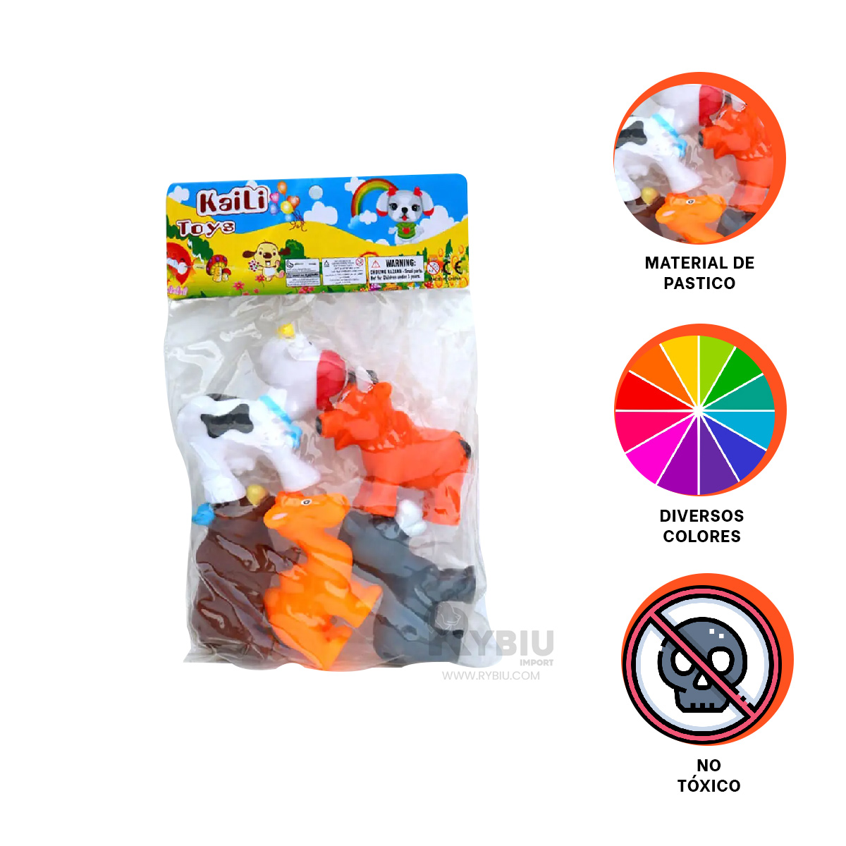 KIT PARA JUGAR DE ANIMALES MULTICOLOR Y+BANDERITAS ADHESIVAS - 3