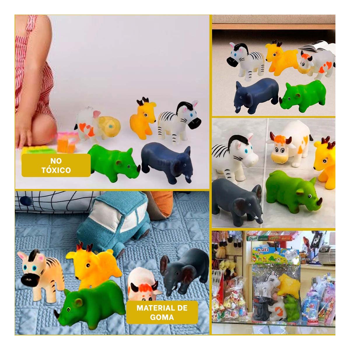 GRUPO ANIMALES CHILLONES PARA CASA CON USO DECORATIVO YSTICKY - 5