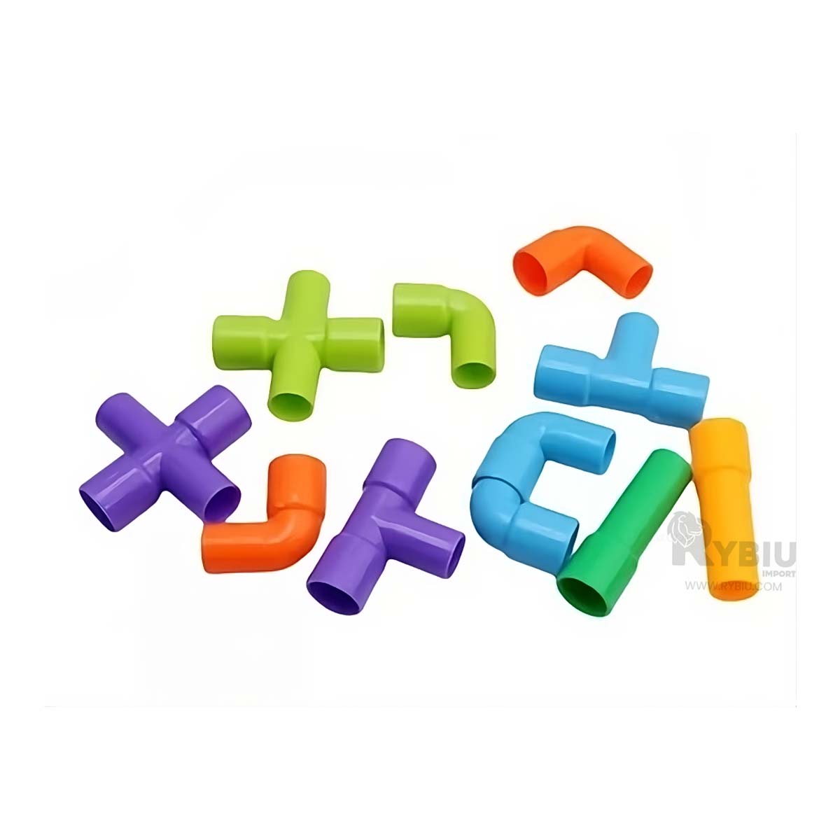 BLOQUES ARMABLES DE TUBO EN MULTICOLOR Y+GIFT STICKERS - 4