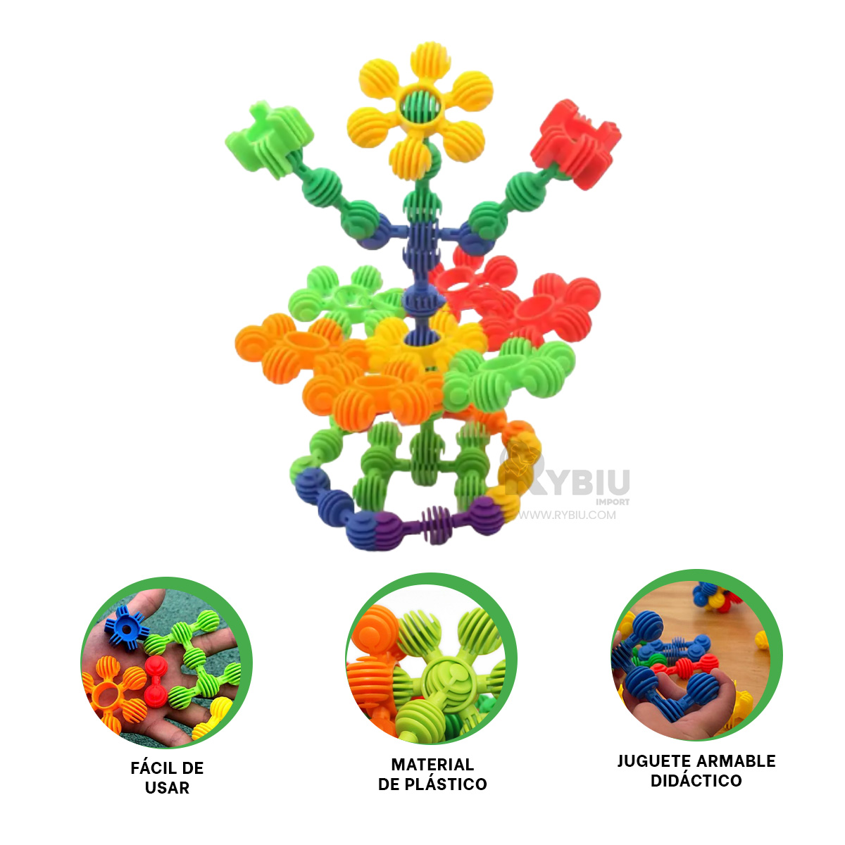 PIEZAS UTILES PARA ARMAR MULTICOLOR Y+ENVOLTORIO DE REGALO - 3