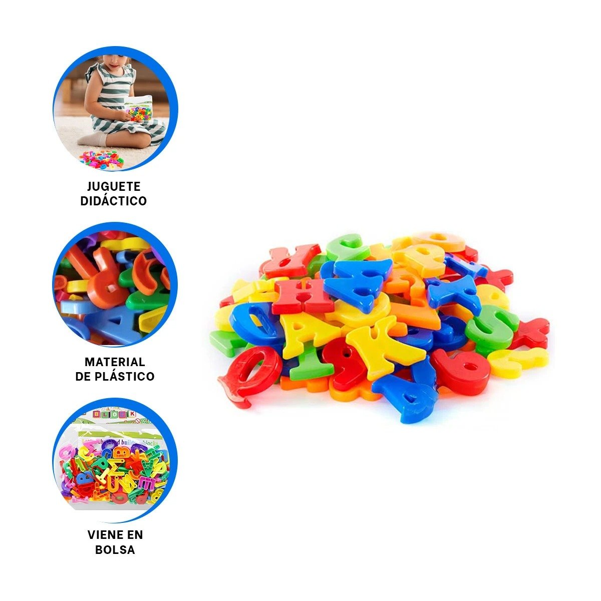 COLECCION CREATIVA DE BLOQUES EN LETRAS PARA CONSTRUIR Y+LIGAS REGALO - 3