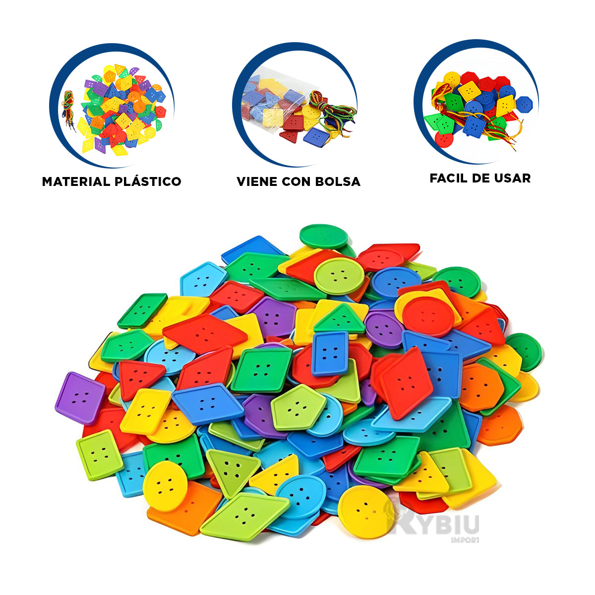 PIEZAS ARMABLES PARA JUGAR MULTICOLOR Y+ENVOLTORIO DE REGALO - 3