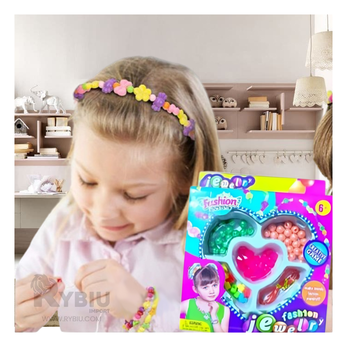 CAJA PARA ARMAR PULSERAS EN MULTICOLOR Y+LIGAS DE REGALO - 2