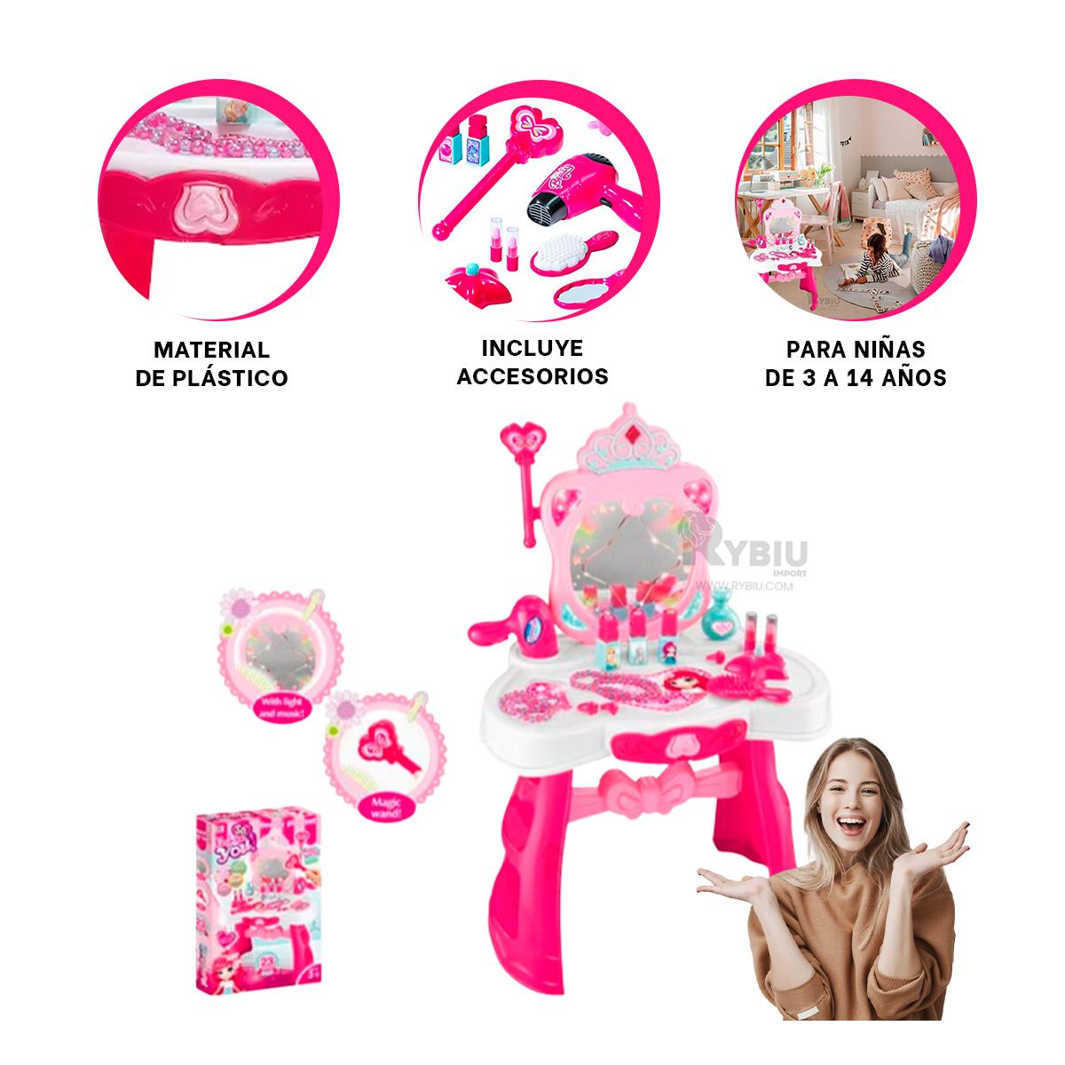 JUGUETE PARA DIVERSION CON AMIGAS EN ROSADO Y+GIFT STICKERS - 3