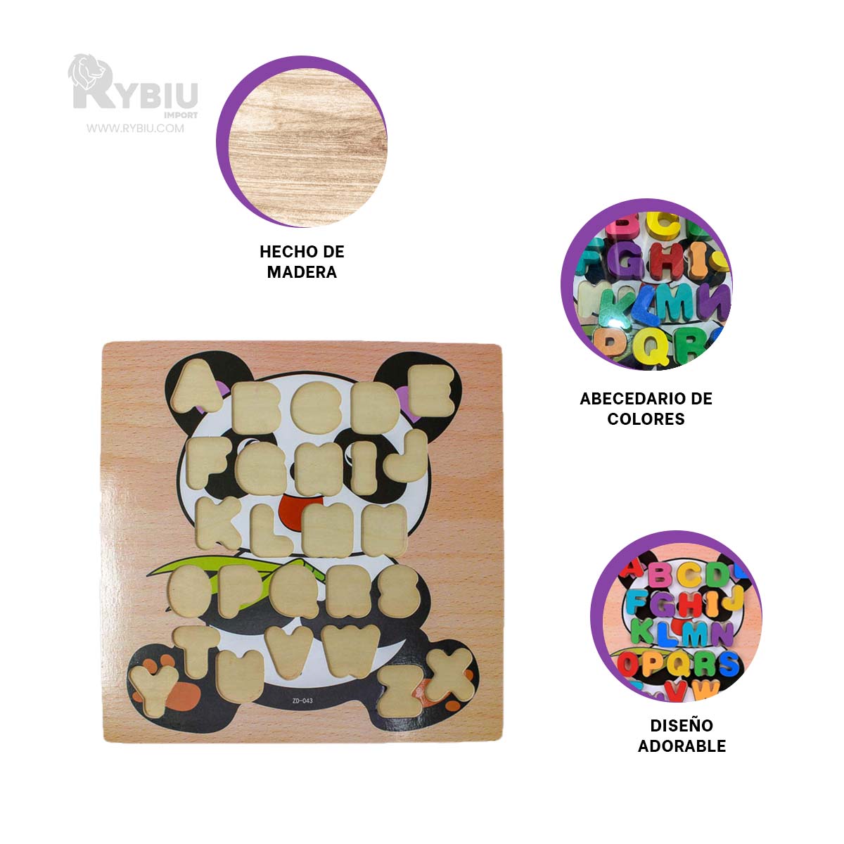 TABLERO CON ENCAJE DE OSITO Y+REGALO LIGAS PARA PEINAR - 3
