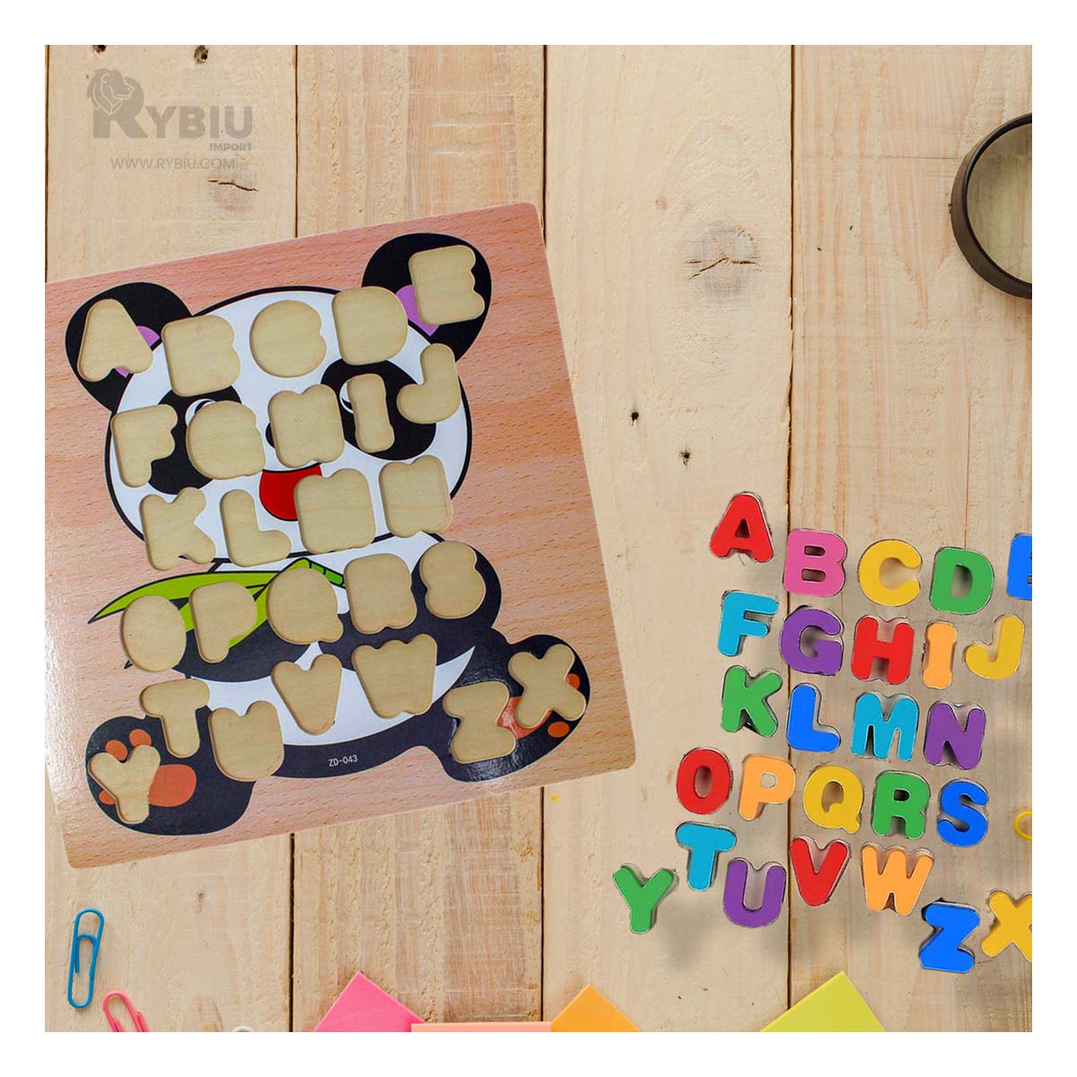 ROMPECABEZAS DE MADERA DE LETRAS DE OSITO Y+REGALO STICKERS - 3