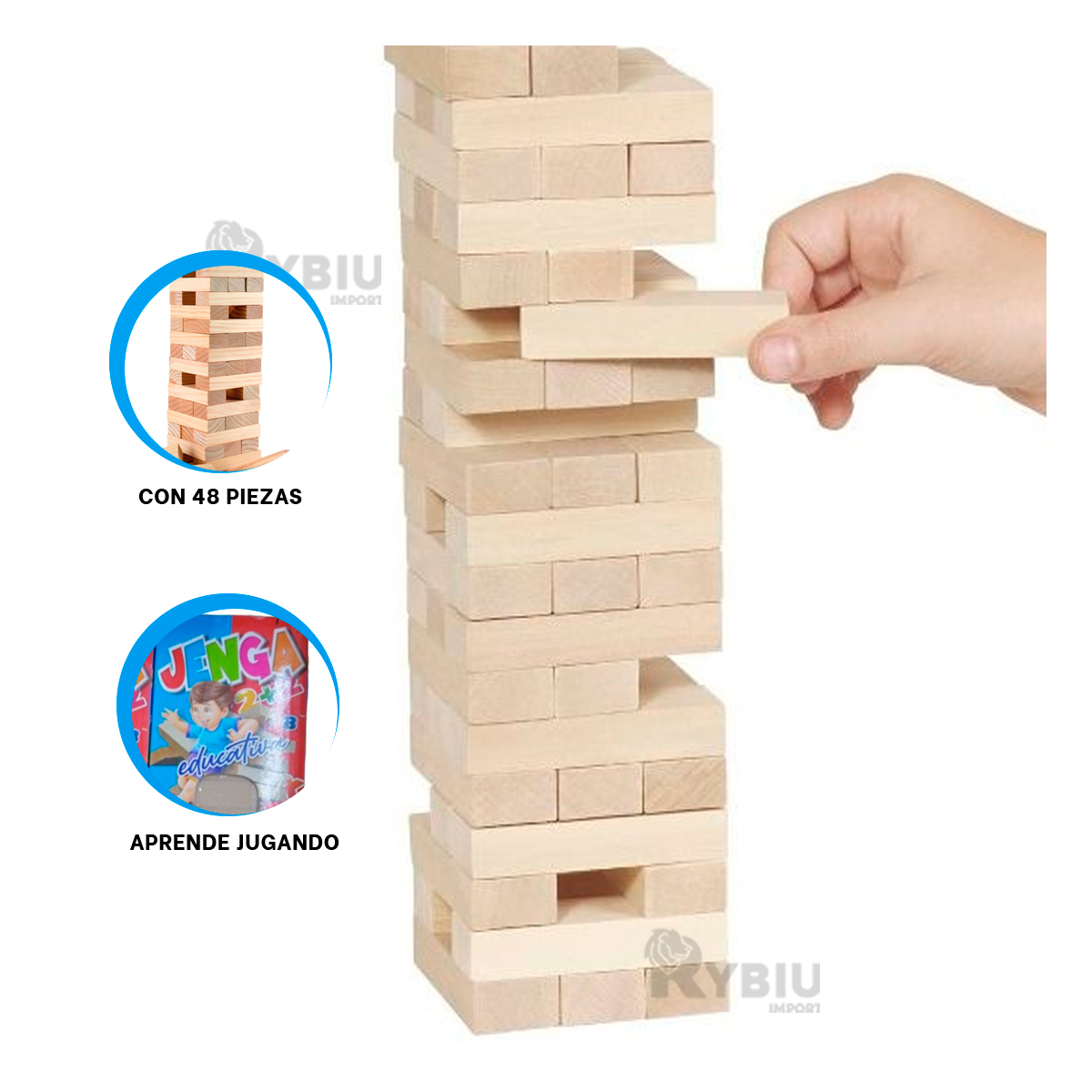 TORRE DIDACTICO DE COLOR MADERA Y+ENVOLTORIO DE REGALO - 4