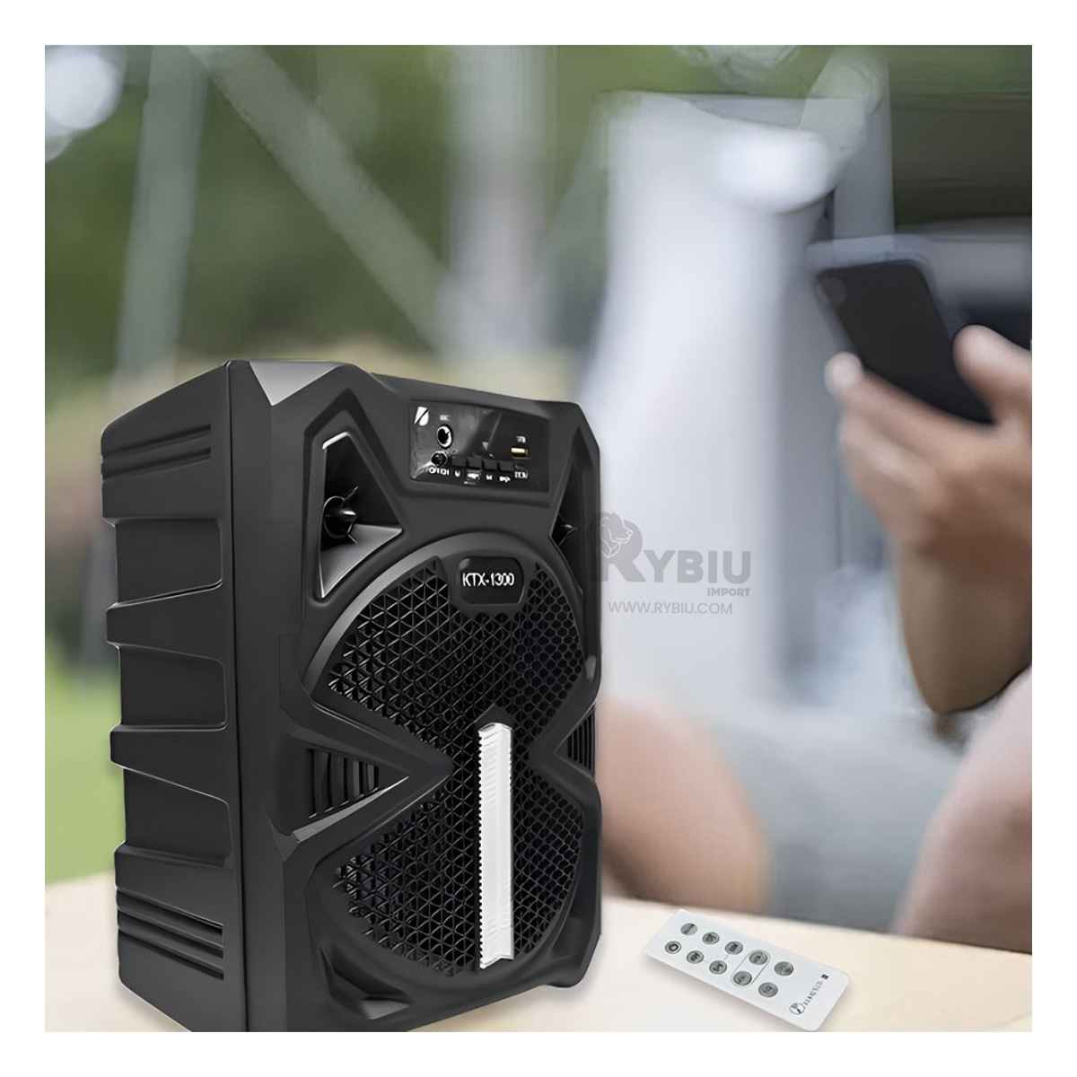 PARLANTE RYBIU VERSATIL MICRONICS EN NEGRO + PAPEL REGALO KTX-1300 - 1