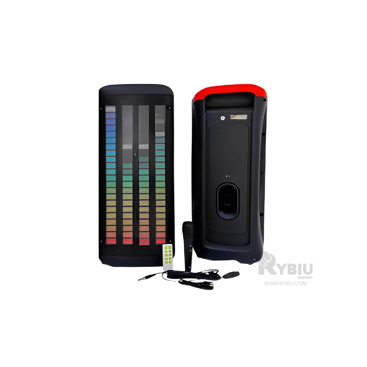 BOCINA RYBIU PRACTICA EN TONALIDAD NEGRO 8'' + GIFT MINIAGENDA KTS-1760 - 2