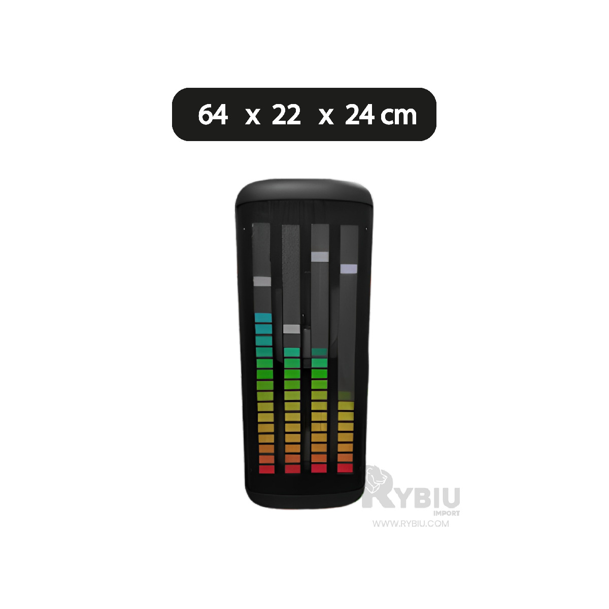 BOCINA RYBIU PRACTICA EN TONALIDAD NEGRO 8'' + GIFT MINIAGENDA KTS-1760 - 5