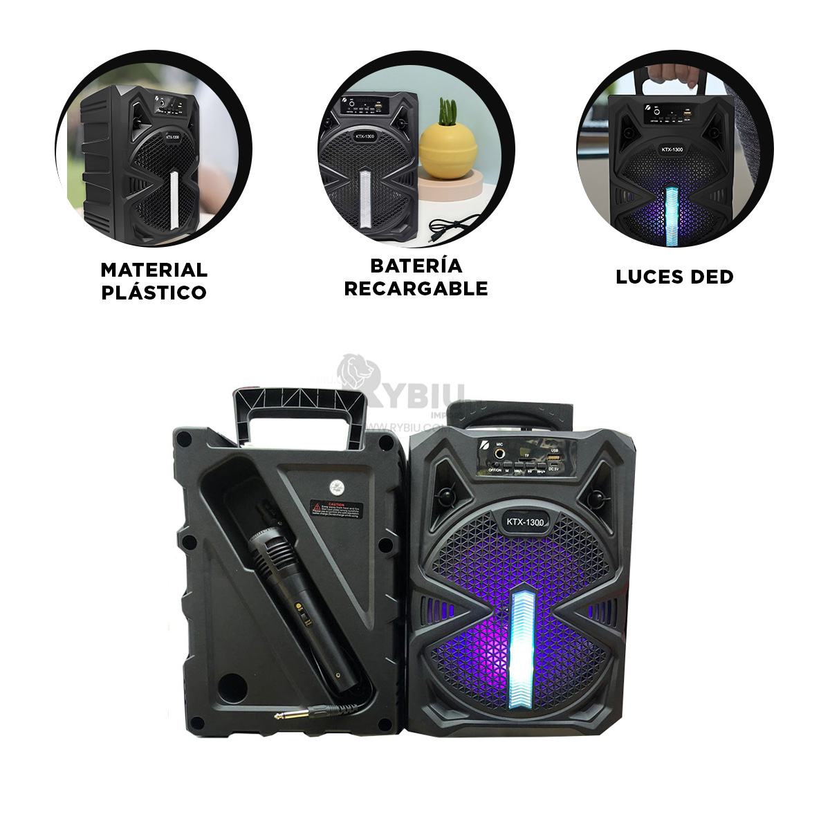 BOCINA RYBIU COMPACTO MICRONICS KILLER MIC NEGRO + GIFT MINIAGENDA KTX-1300 - 4