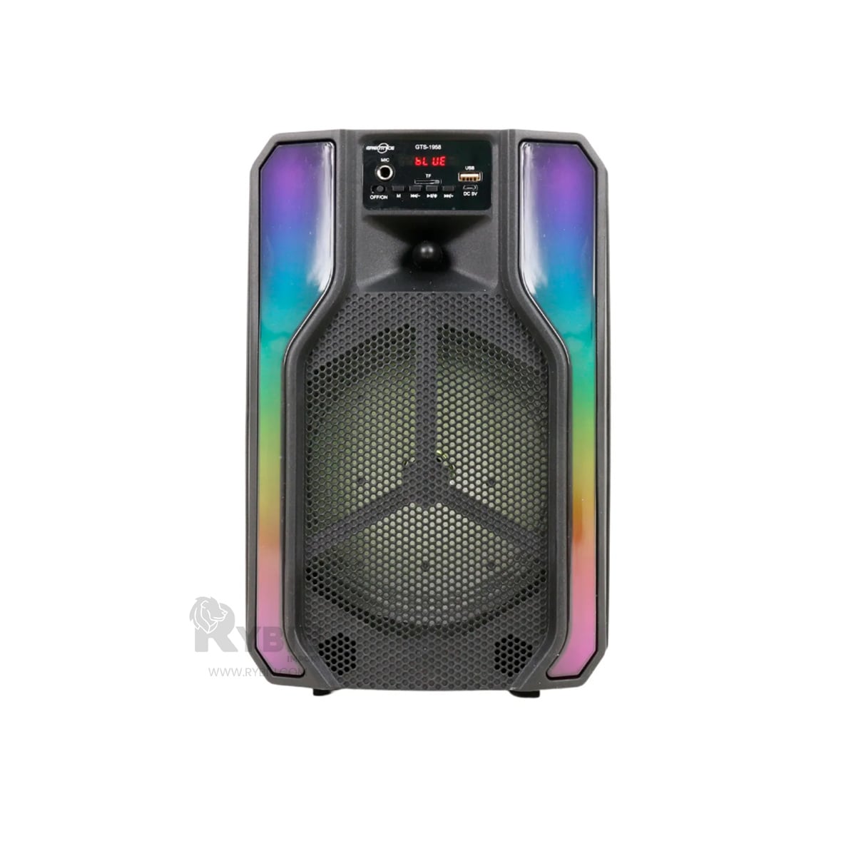 ALTAVOZ RYBIU AUDIO MODERNO EN NEGRO 8'' + BANDERITAS ADHESIVAS GTS-1958 - 1