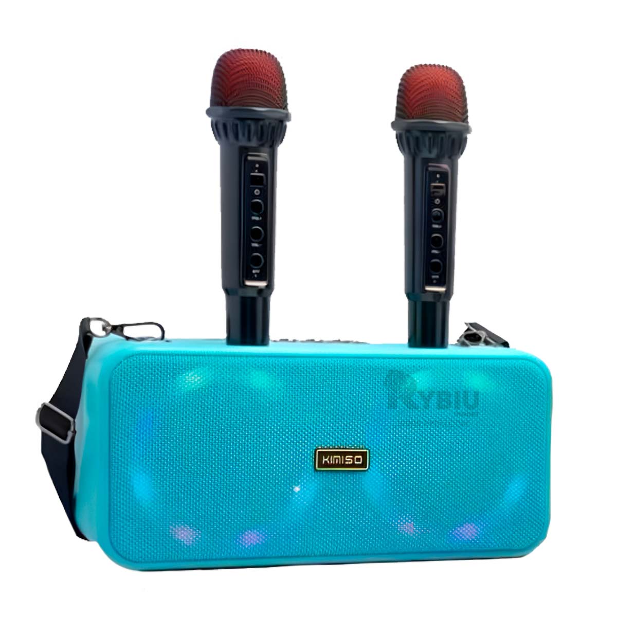 ALTAVOZ RYBIU AUDIO MODERNO CELESTE + BANDERITAS ADHESIVAS KMS-186 - 2