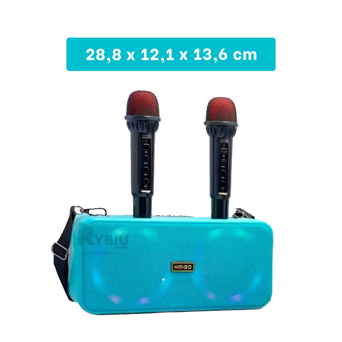 ALTAVOZ RYBIU AUDIO MODERNO CELESTE + BANDERITAS ADHESIVAS KMS-186 - 5