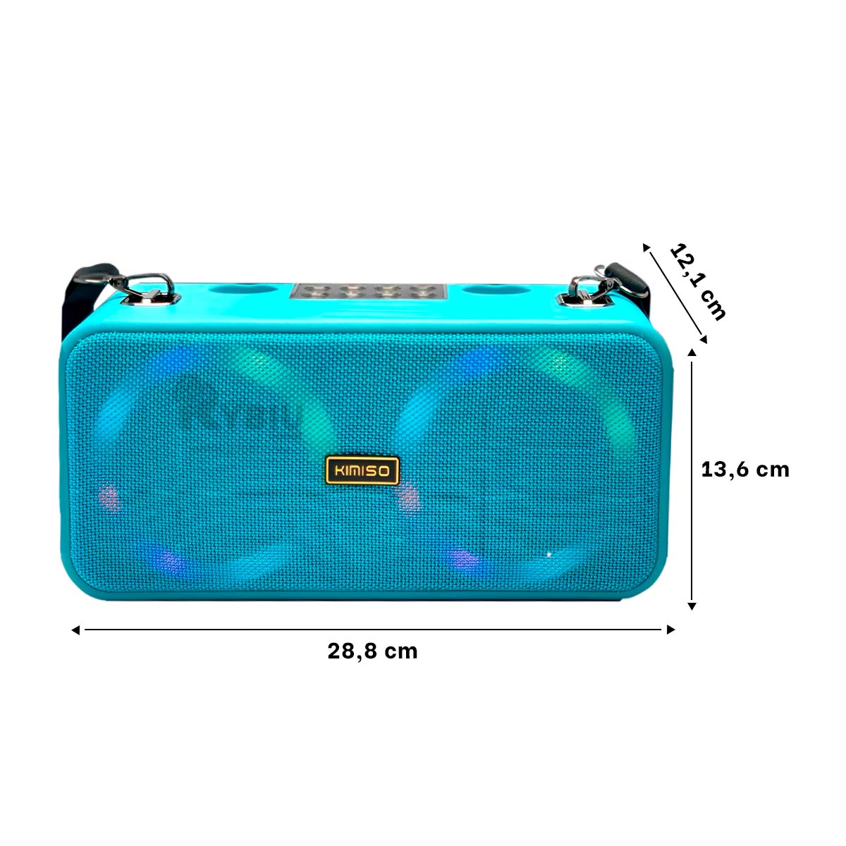 BOCINA RYBIU CON AUDIO PORTATIL EN COLOR CELESTE + REGALO AGENDITA KMS-186 - 5