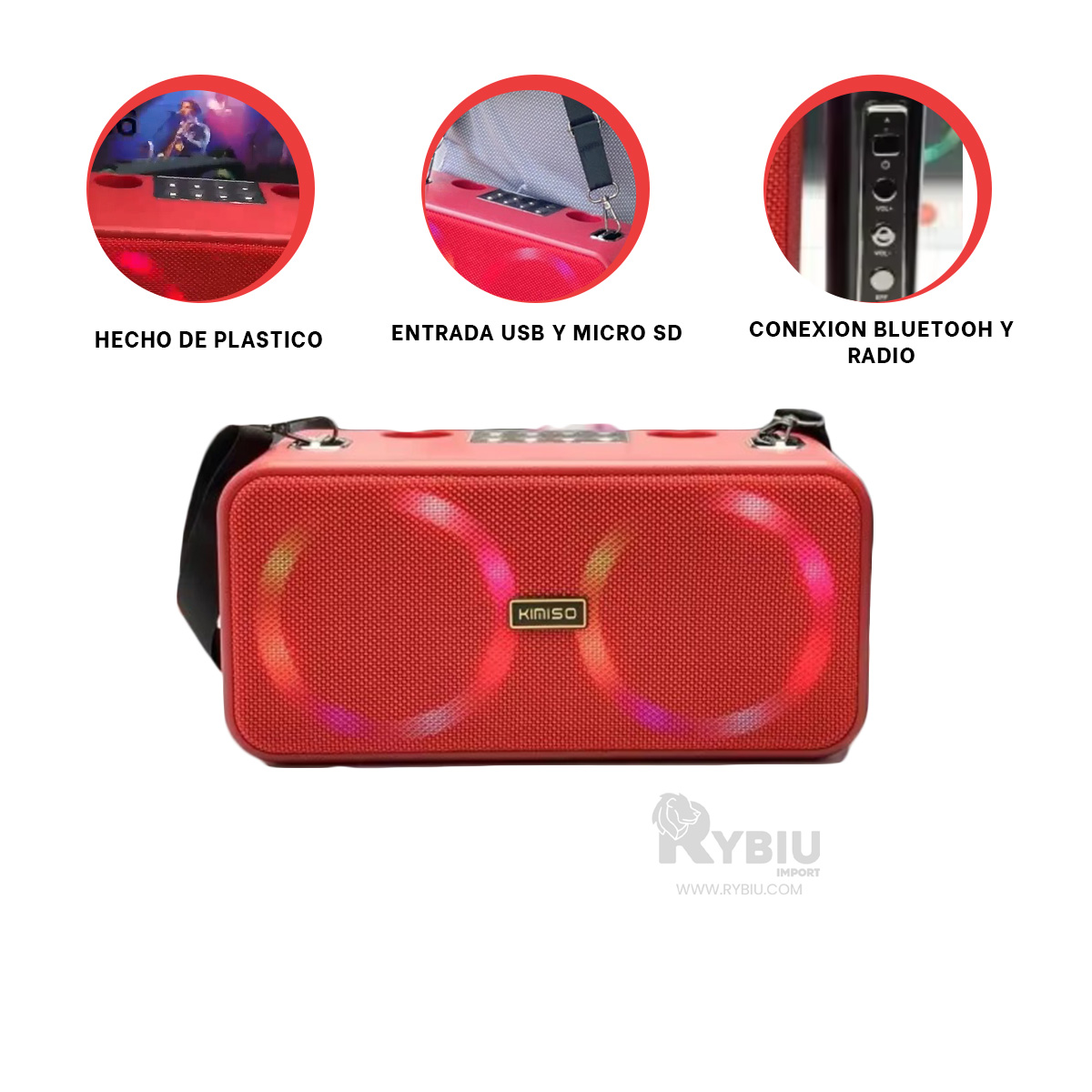 PARLANTE RYBIU IDEAL REUNIONES EN ROJO + REGALO AGENDITA KMS-186 - 3