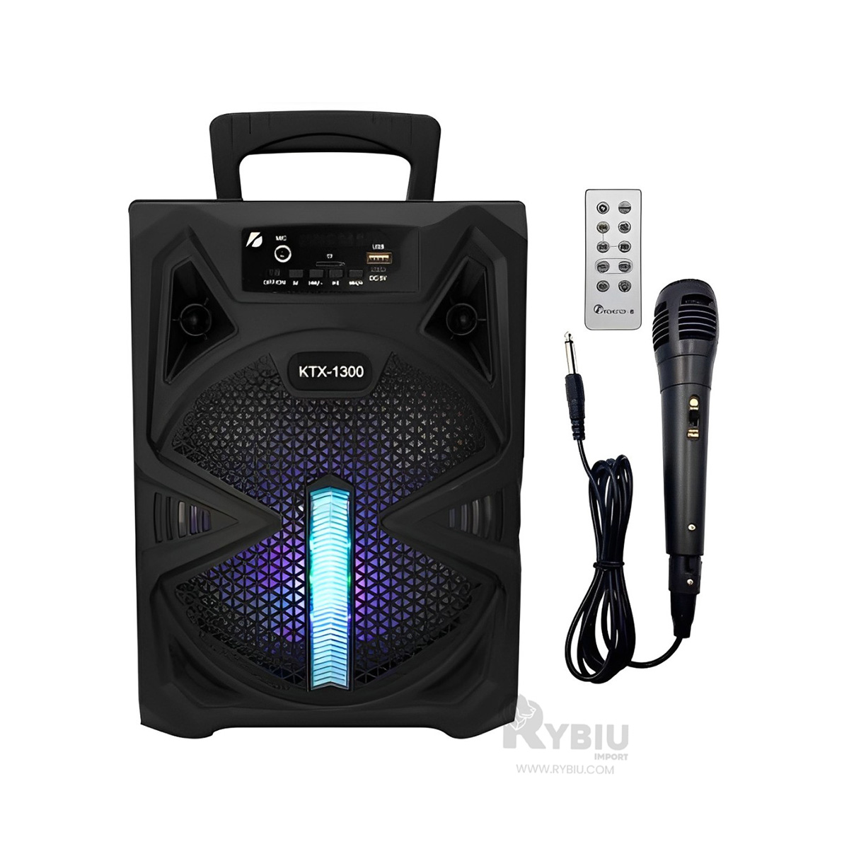 PARLANTE RYBIU FUNCIONAL MICRONICS KILLER NEGRO + REGALO STICKERS KTX-1300 - 2