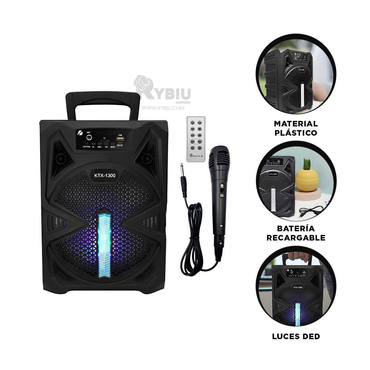BOCINA RYBIU BUENO MICRONICS KILLER NEGRO + ENVOLTORIO REGALO KTX-1300 - 4