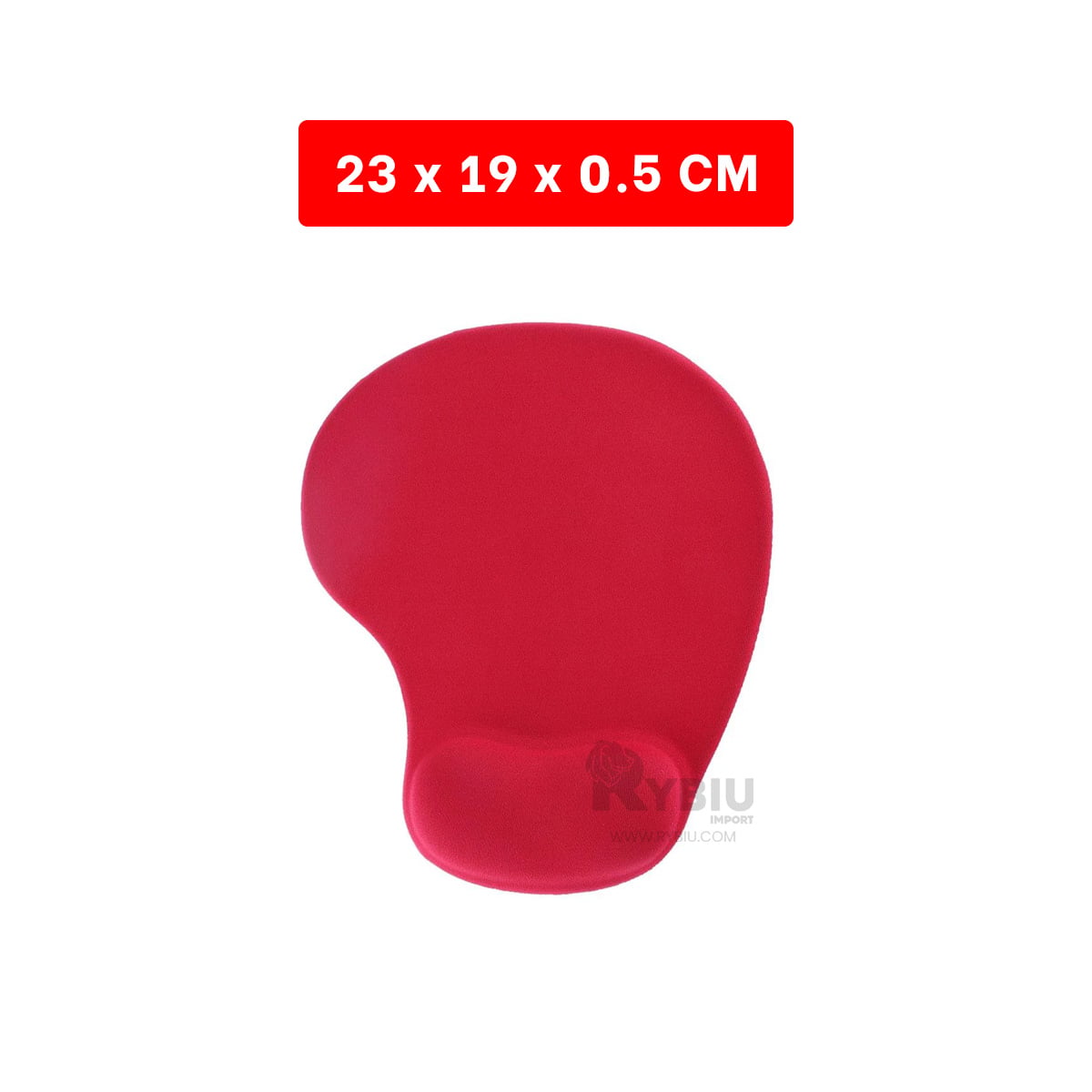 MOUSE PAD RYBIU E31602 SUPERFICIE SUAVE COLOR ROJO + PAPEL REGALO - 5